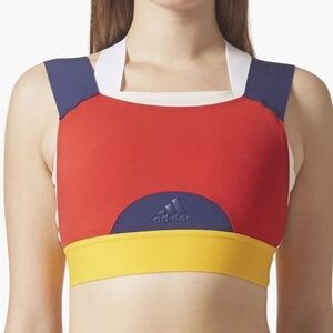 adidas Red and Yellow Sports Bra